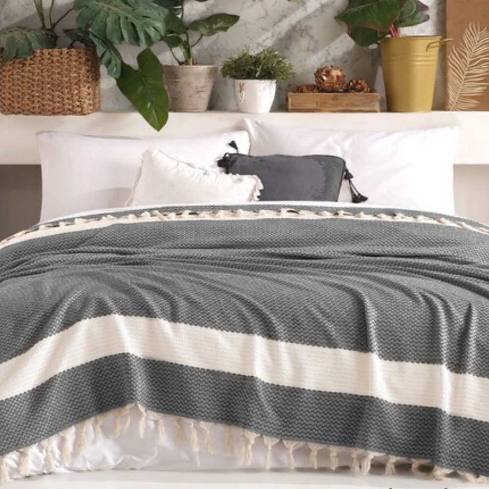 Cotton Woven Throw Blanket